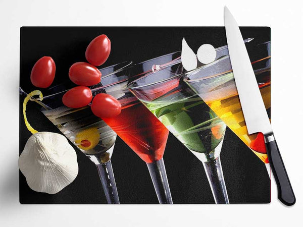 Drinks Anyone Glass Chopping Board