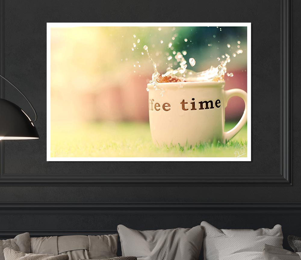 Coffee Time Print Poster Wall Art