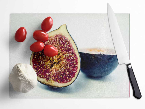 Figs Glass Chopping Board