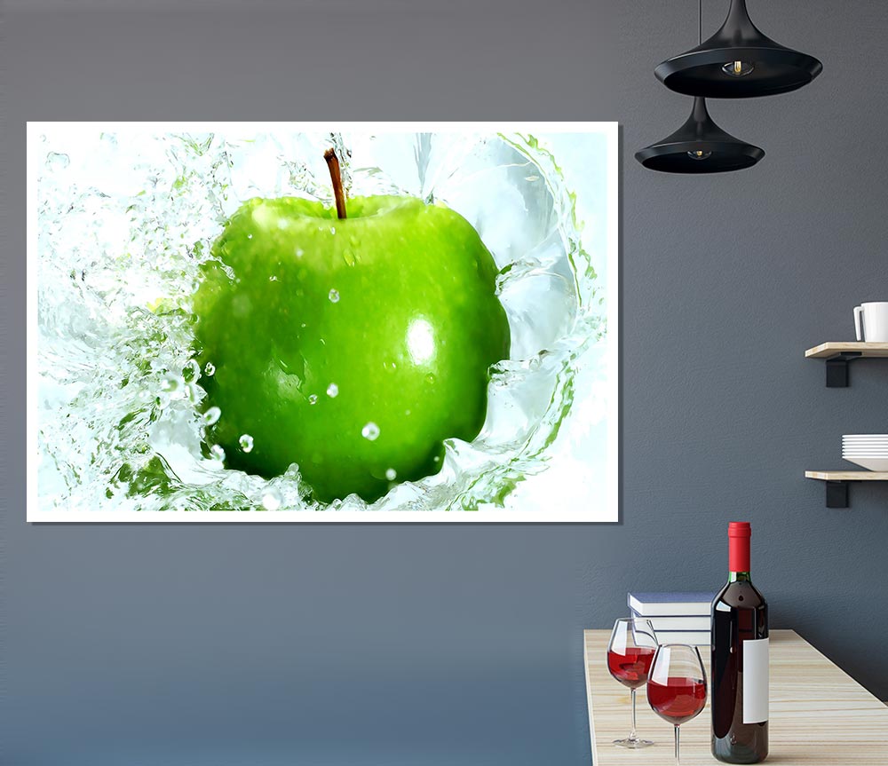 Fresh Green Apple Print Poster Wall Art