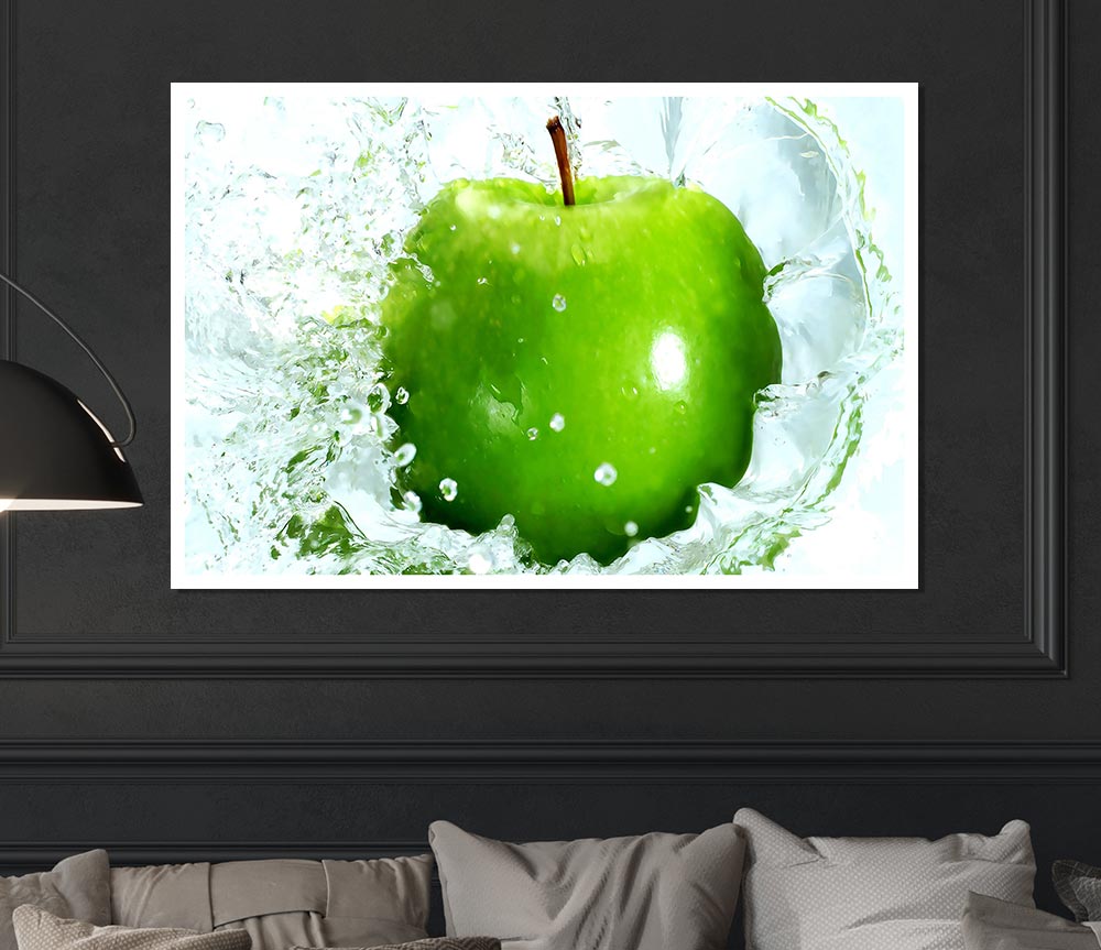 Fresh Green Apple Print Poster Wall Art