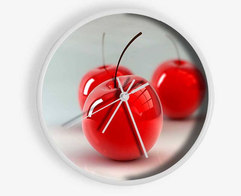 Glass Cherries Clock - Wallart-Direct UK