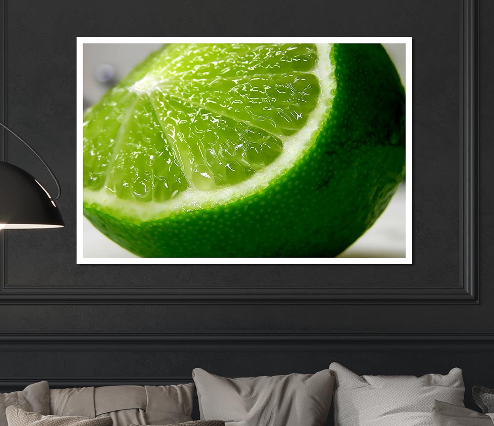 Lime Wedge Print Poster Wall Art