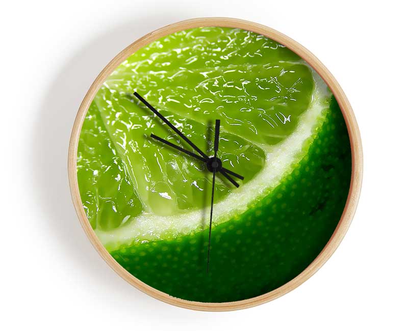 Lime Wedge Clock - Wallart-Direct UK