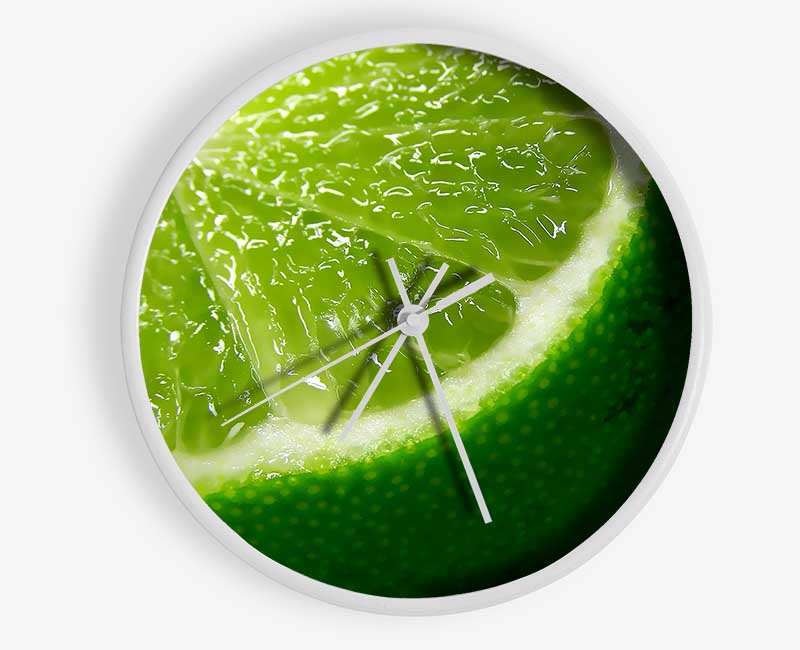 Lime Wedge Clock - Wallart-Direct UK