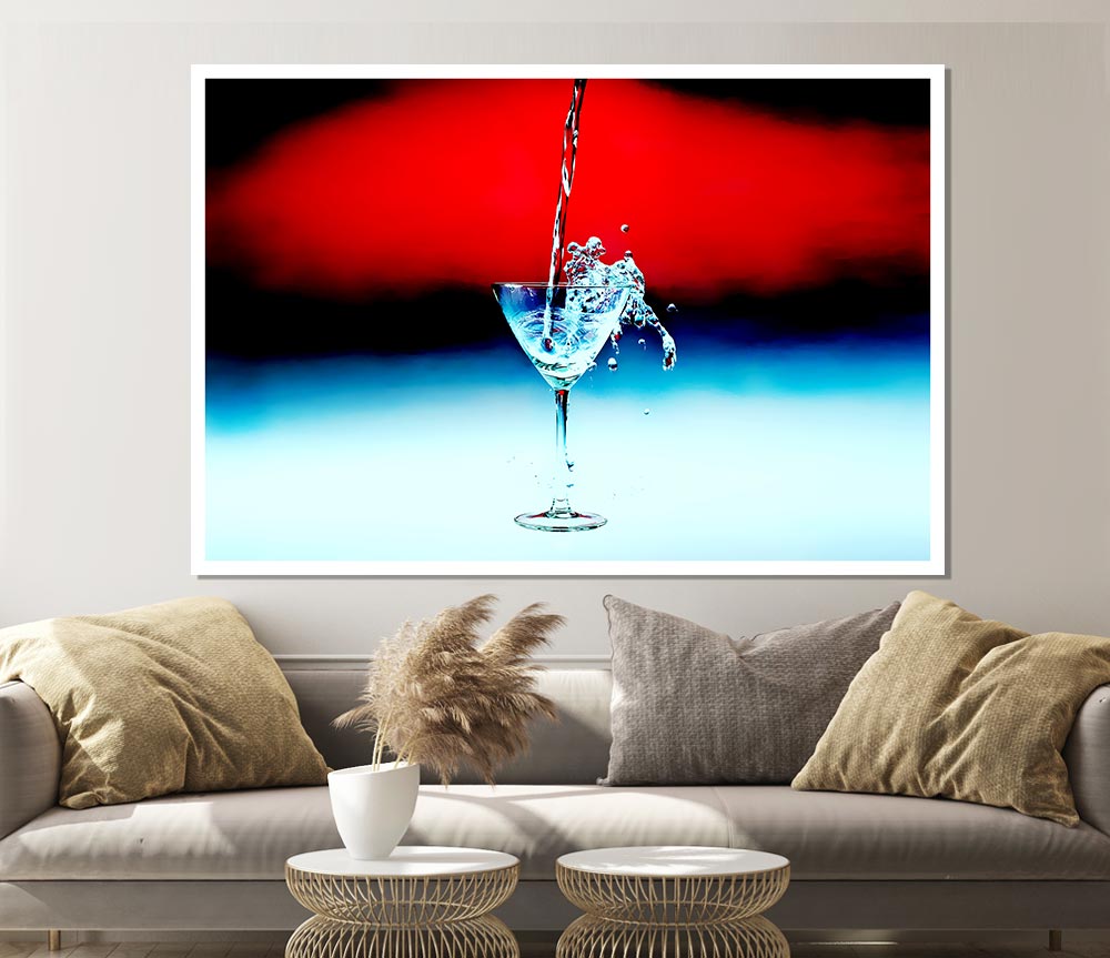 Cocktail Splash Print Poster Wall Art