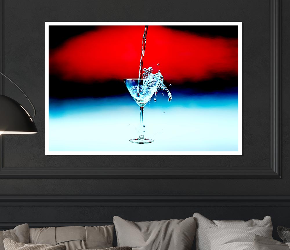 Cocktail Splash Print Poster Wall Art