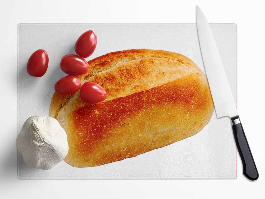 Fresh Bread Glass Chopping Board