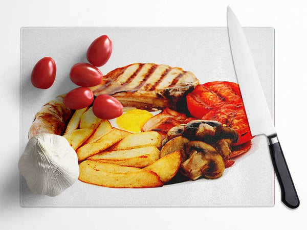 Breakfast Glass Chopping Board