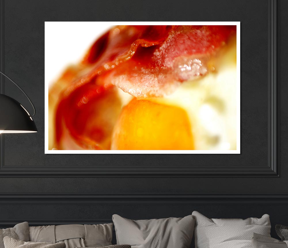 Bacon And Eggs Print Poster Wall Art