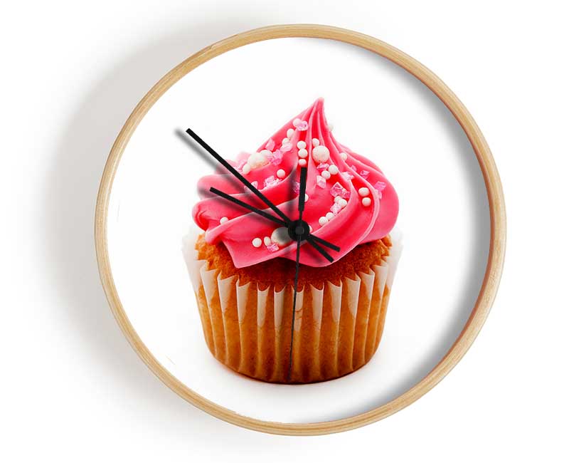 Beautiful Pink Cupcake Clock - Wallart-Direct UK