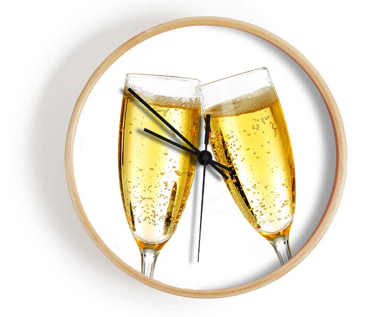 Champagne Glass Cheer Clock - Wallart-Direct UK