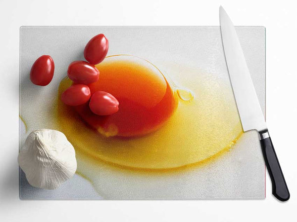 Single Egg Glass Chopping Board