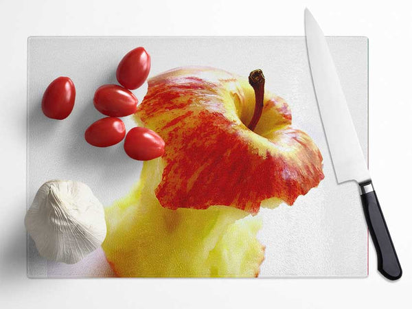 The Core Of An Apple Glass Chopping Board