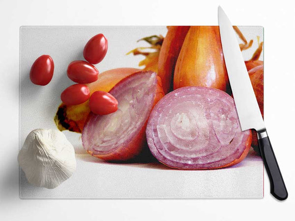 Onion Affair Glass Chopping Board