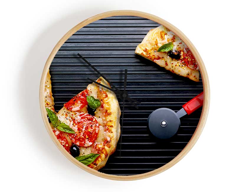 Pizza Sliced Clock - Wallart-Direct UK