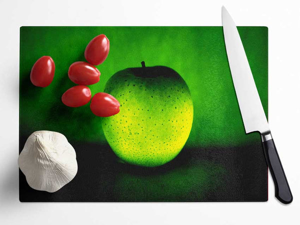 The Glowing Apple Glass Chopping Board