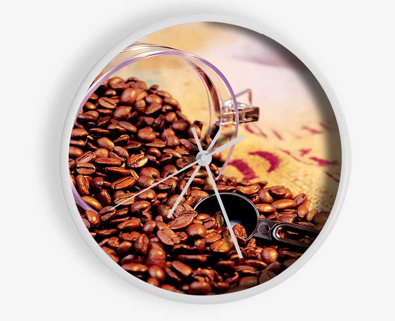 Coffee Bean Spill Clock - Wallart-Direct UK