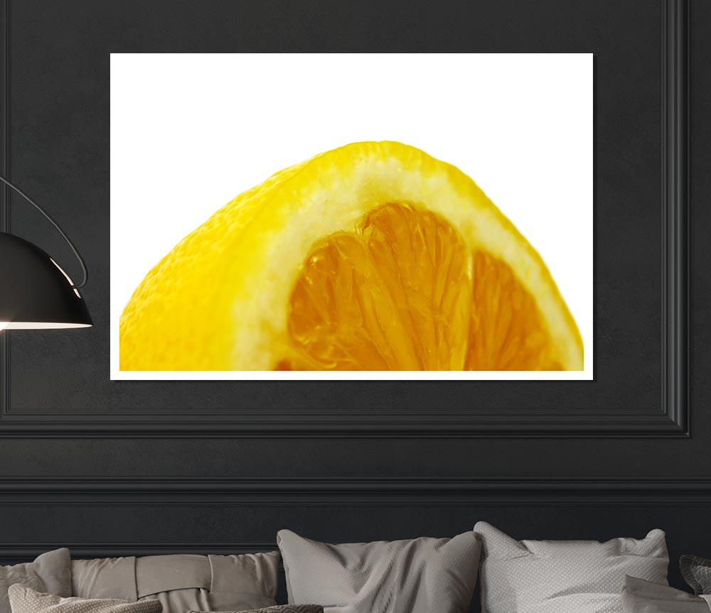 Lemon Wedge Print Poster Wall Art