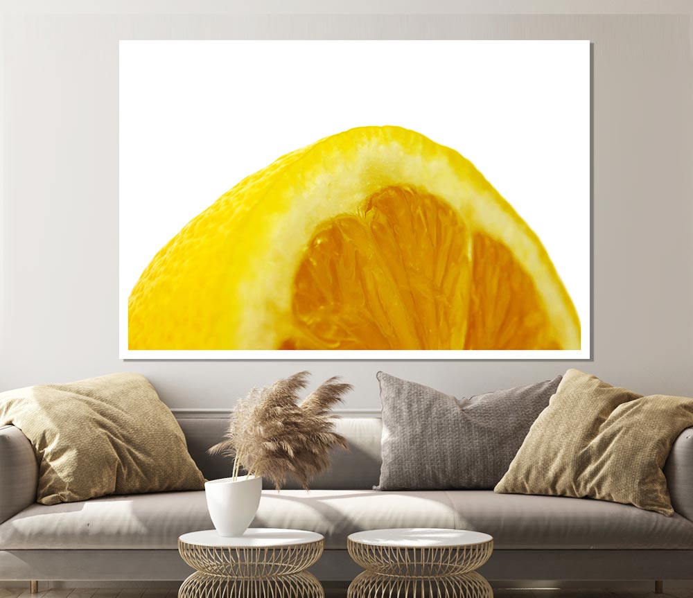 Lemon Wedge Print Poster Wall Art