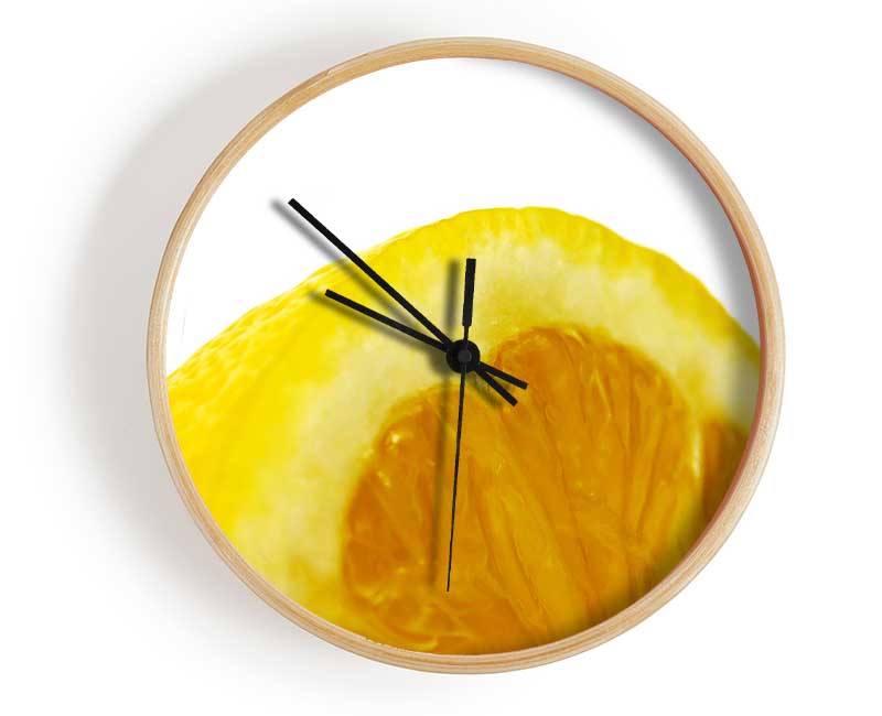 Lemon Wedge Clock - Wallart-Direct UK