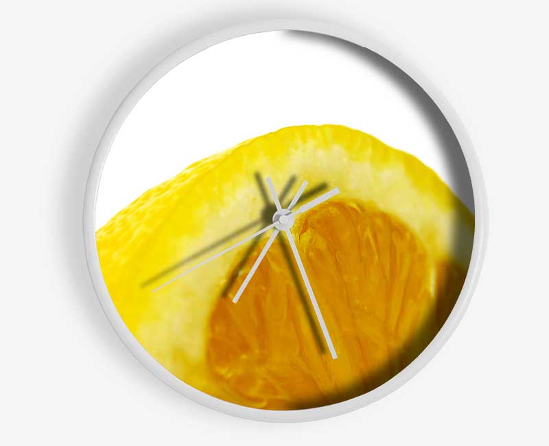 Lemon Wedge Clock - Wallart-Direct UK