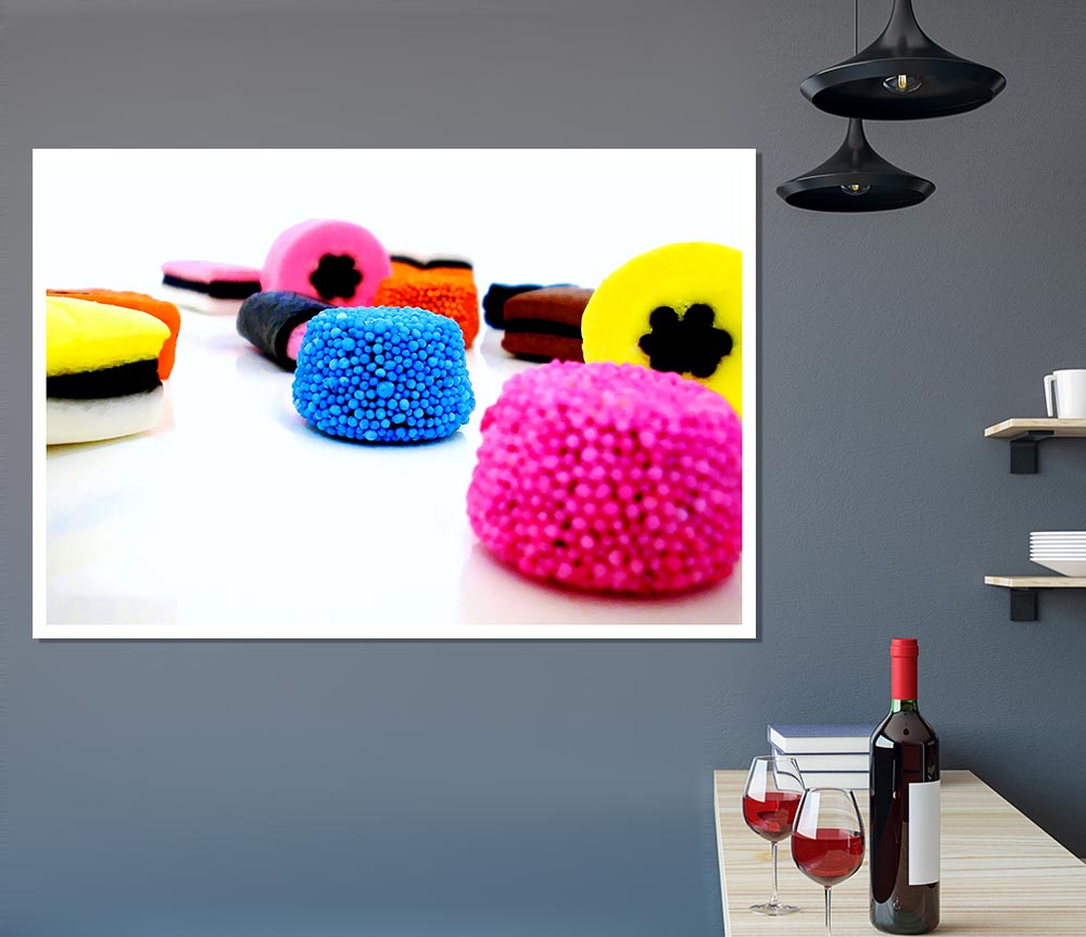 Liquorice Allsorts Dispaly Print Poster Wall Art