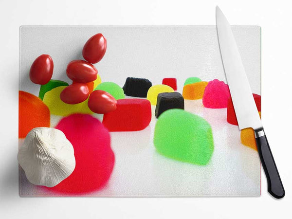 Juicy Winegums Glass Chopping Board