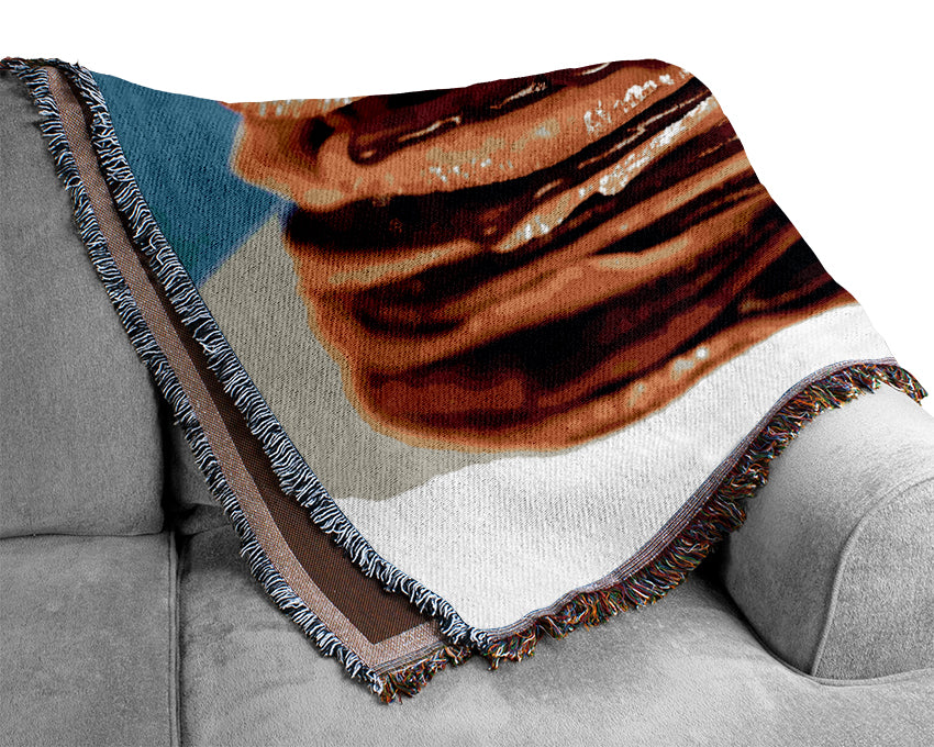 Chocolate Pancake Delight Woven Blanket