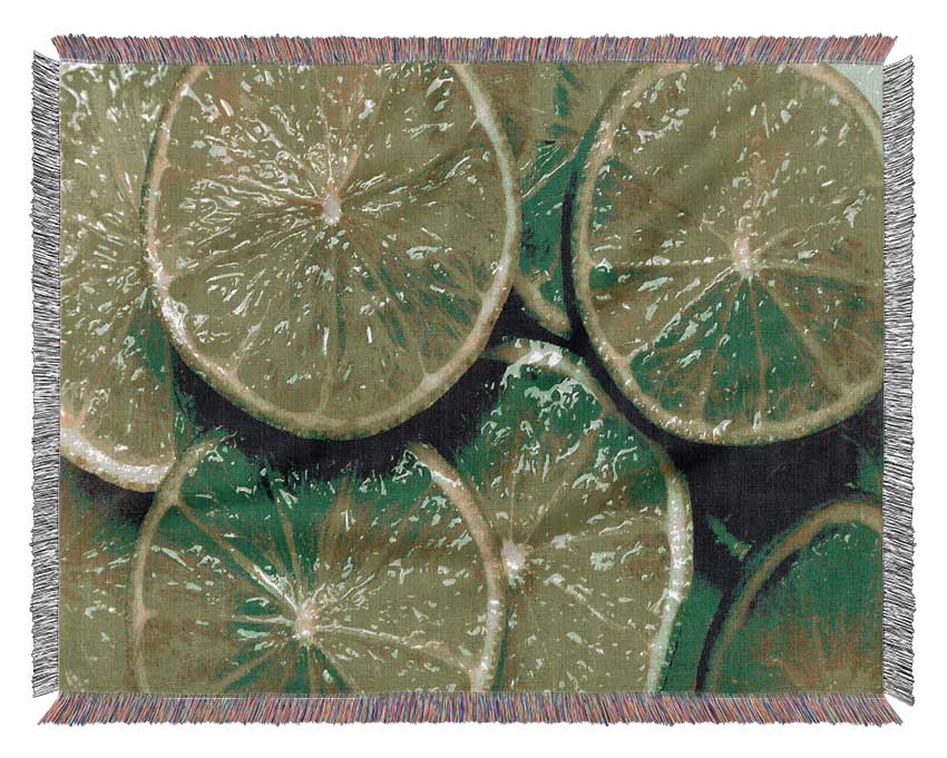 Lime Slices Woven Blanket