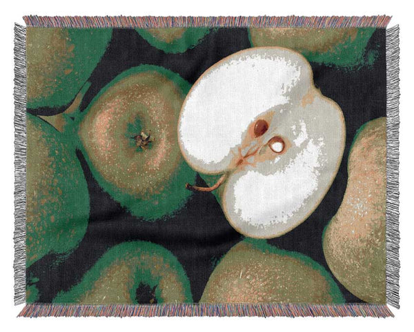 Green Apple Centre Woven Blanket