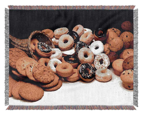 Donuts And Cookies Woven Blanket