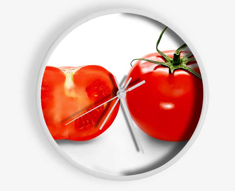 Red Tomato Sliced Clock - Wallart-Direct UK