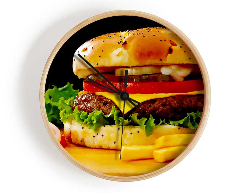 Burger And Fries Clock - Wallart-Direct UK