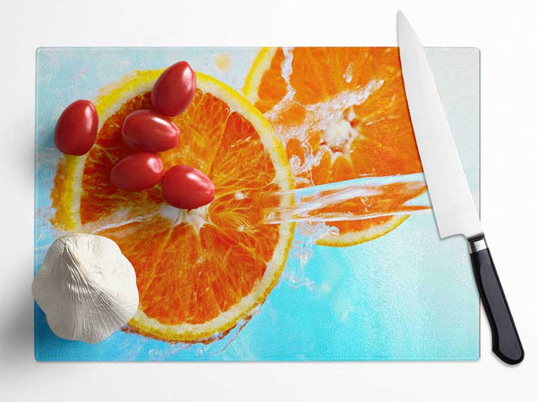 Orange Sun Glass Chopping Board