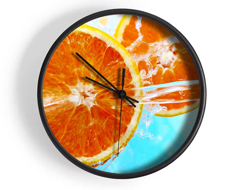 Orange Sun Clock - Wallart-Direct UK