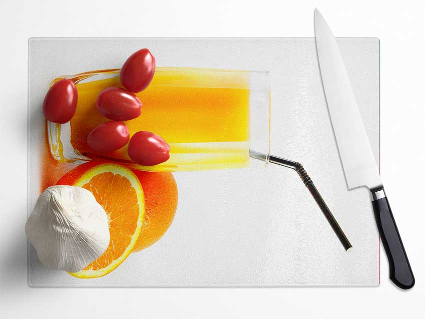 Orange Juice Glass Chopping Board