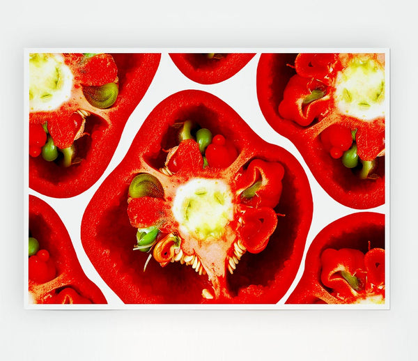 The Centre Of The Red Pepper Print Poster Wall Art