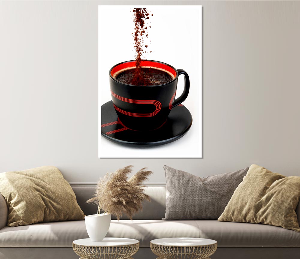 Coffee Bean Pour Print Poster Wall Art