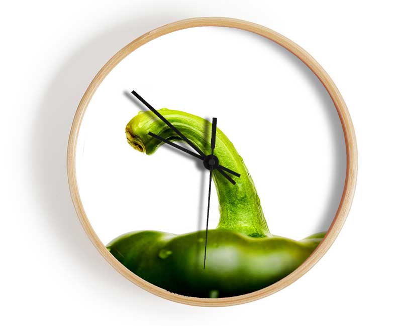 Green Pepper Head Clock - Wallart-Direct UK