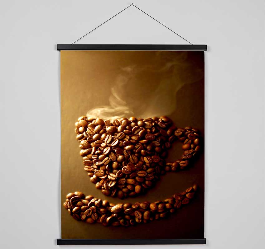 Coffee Bean Smile Hanging Poster - Wallart-Direct UK