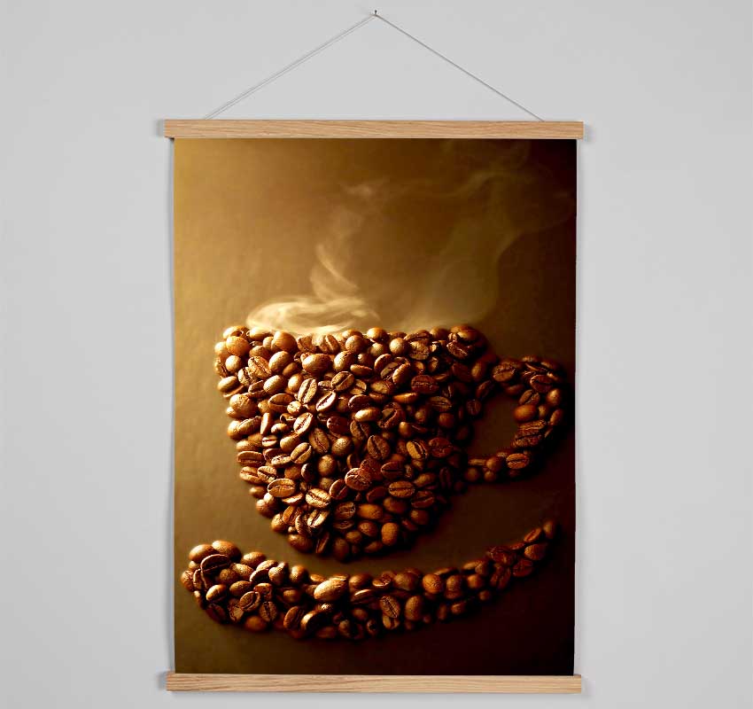 Coffee Bean Smile Hanging Poster - Wallart-Direct UK