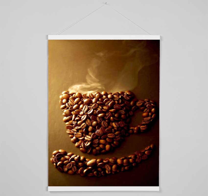 Coffee Bean Smile Hanging Poster - Wallart-Direct UK