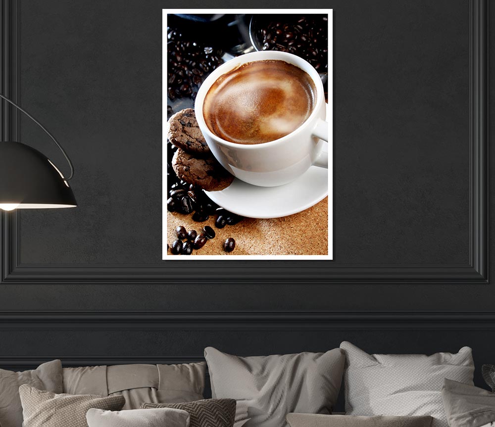 Cappuccino Treat Print Poster Wall Art