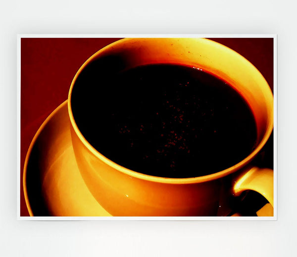 Coffee In Sunlight Print Poster Wall Art