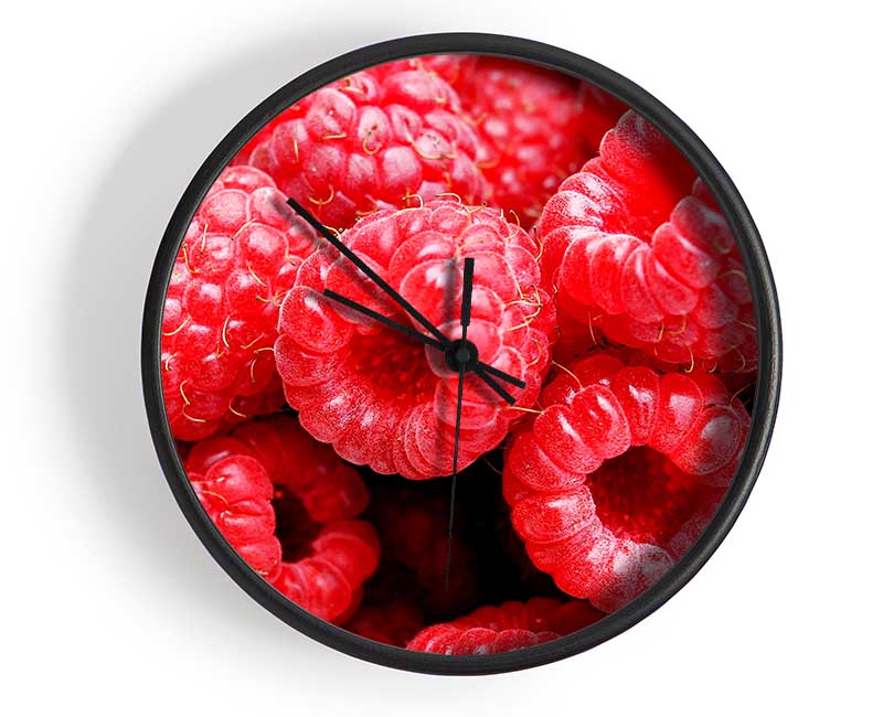 Raspberry Delight Clock - Wallart-Direct UK