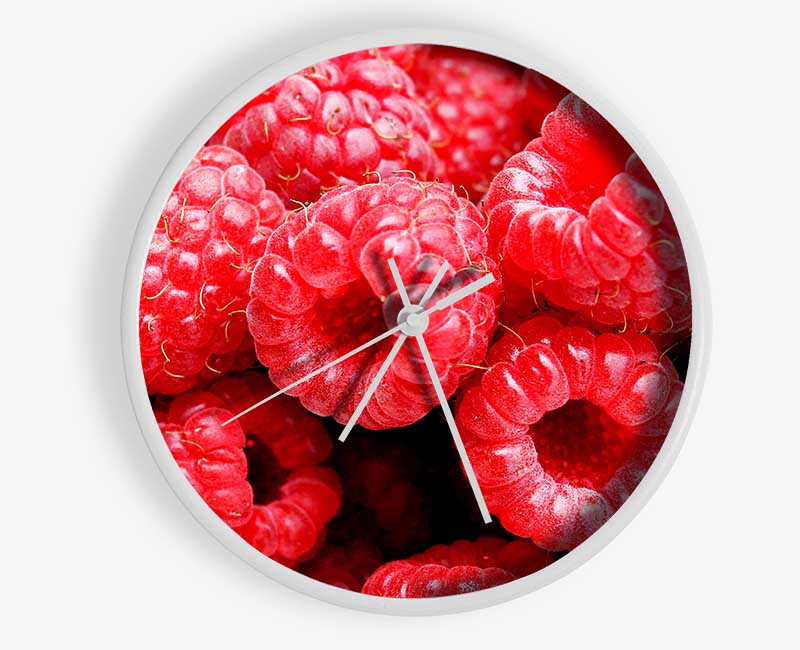 Raspberry Delight Clock - Wallart-Direct UK