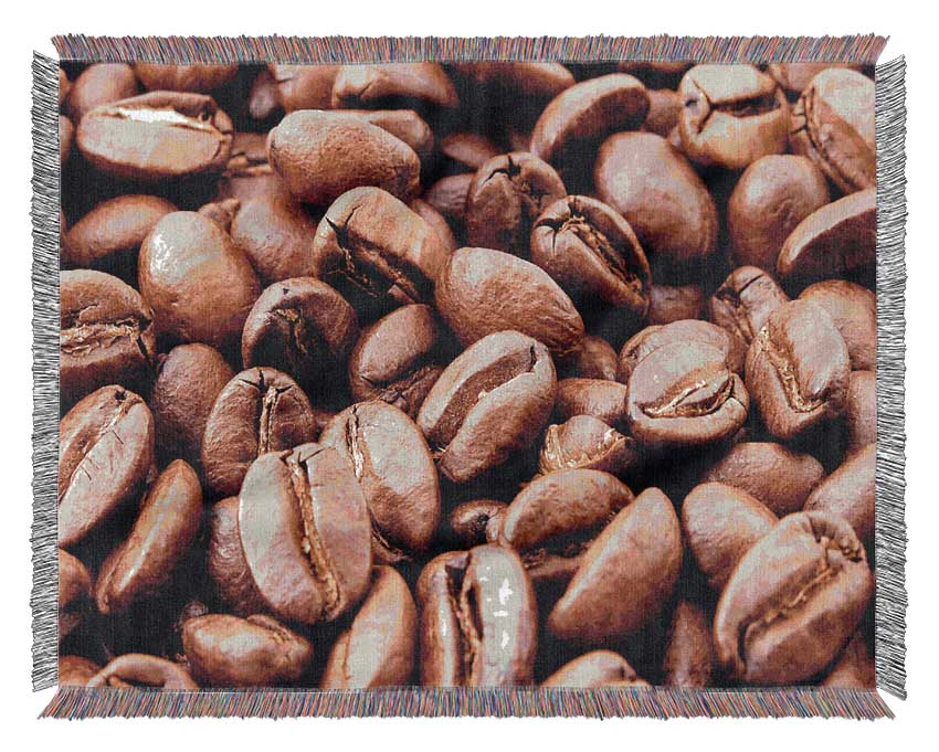 Coffee Beans Woven Blanket