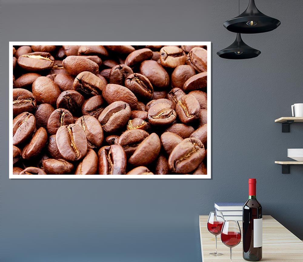 Coffee Beans Print Poster Wall Art