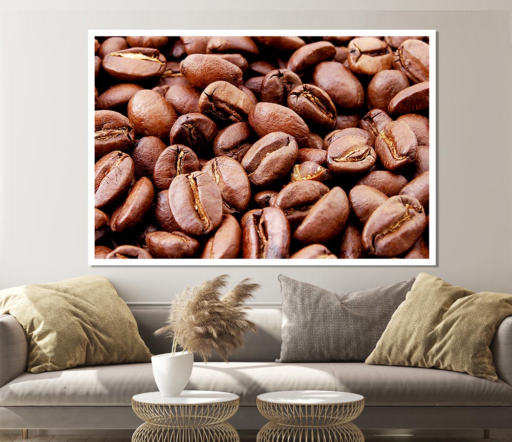 Coffee Beans Print Poster Wall Art